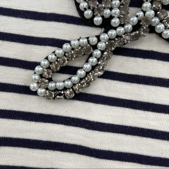 Zara Trafaluc Striped High Lo Embellished Top​ - Picture 4 of 6
